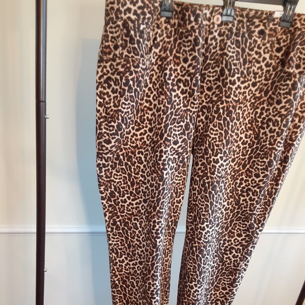 NWT INC Leopard Skinny Jean 22W - Picture 1 of 5